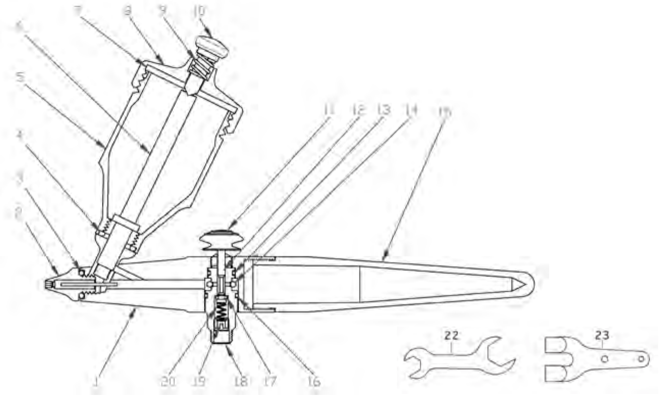 Air Eraser AEC parts diagram