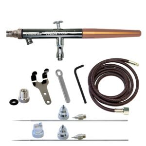 Double Action Set w/ .25, .38 &.66mm heads Plus Fan Aircap & 1/8"BSP Adapter