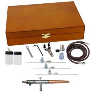TS Airbrush in Wood Case w/ 4 head sizes