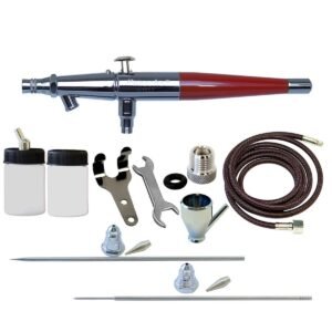 Double Action Airbrush Set w/ .55, .75, & 1.05mm heads & 1/8"BSP Adapter