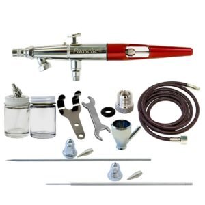 Double Action Set w/ Metal Handle (.55, .75, & 1.05mm heads) & 1/8"BSP Adapter