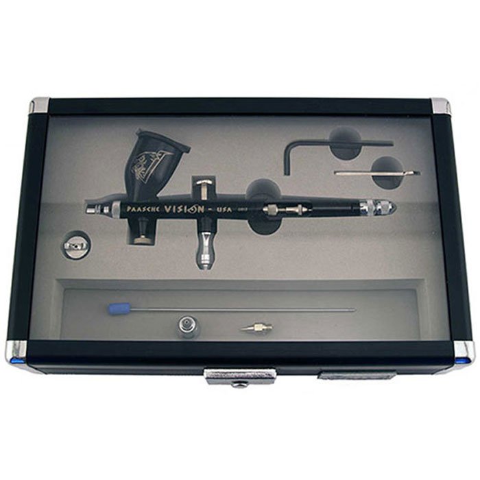 Paasche TGX-2F Vision airbrush set in metal case